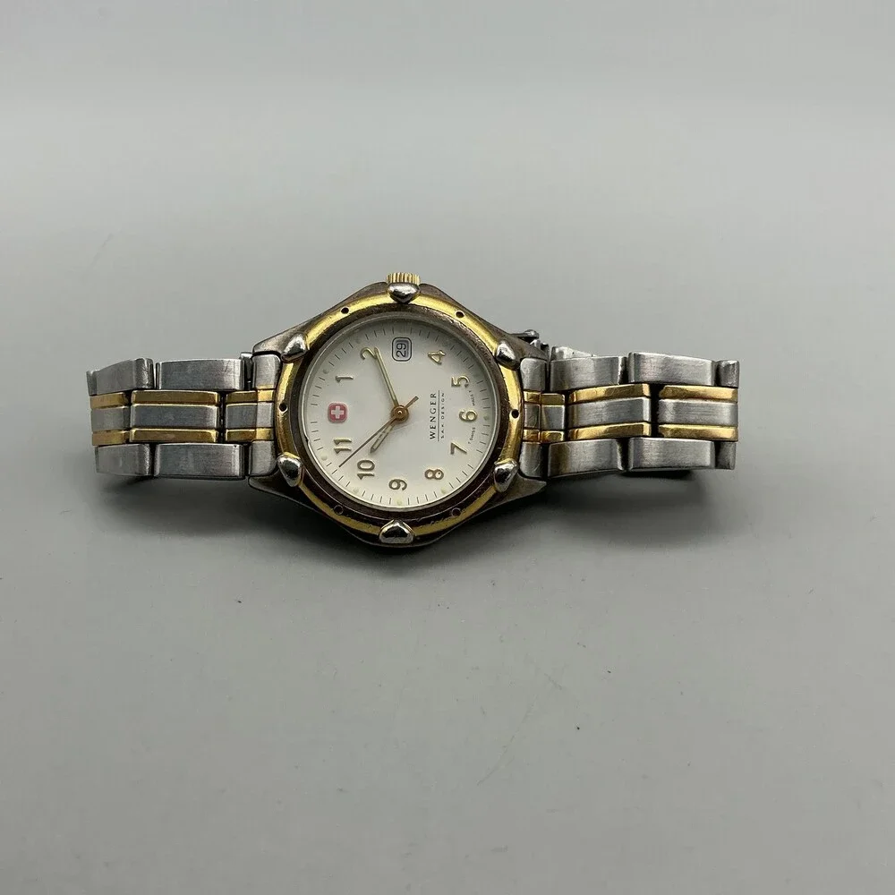 Wenger S.A.K. Design Womens Watch 29mm Two Tone Date Swiss New Battery 6